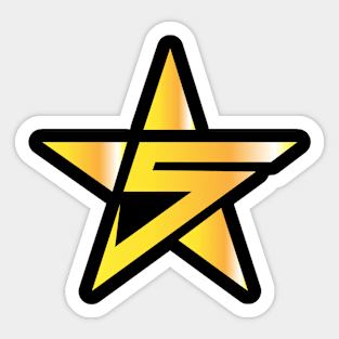FIVE STAR MINIMALIST LOGO Sticker